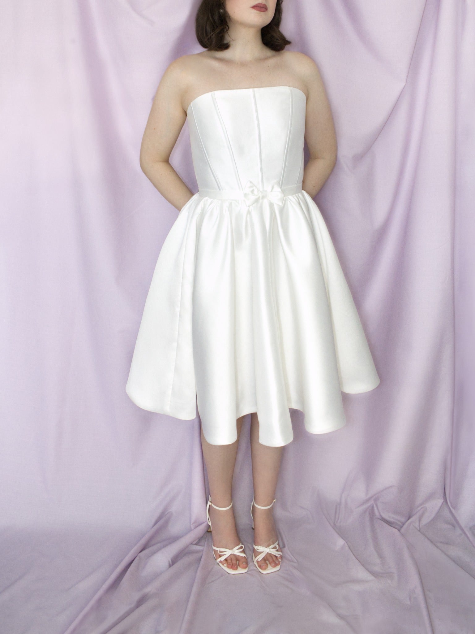 Bow Waist Flare Dress