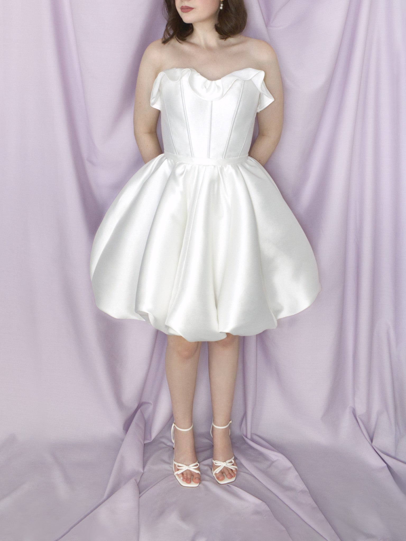 Sweetheart Frill Bubble Mini Dress