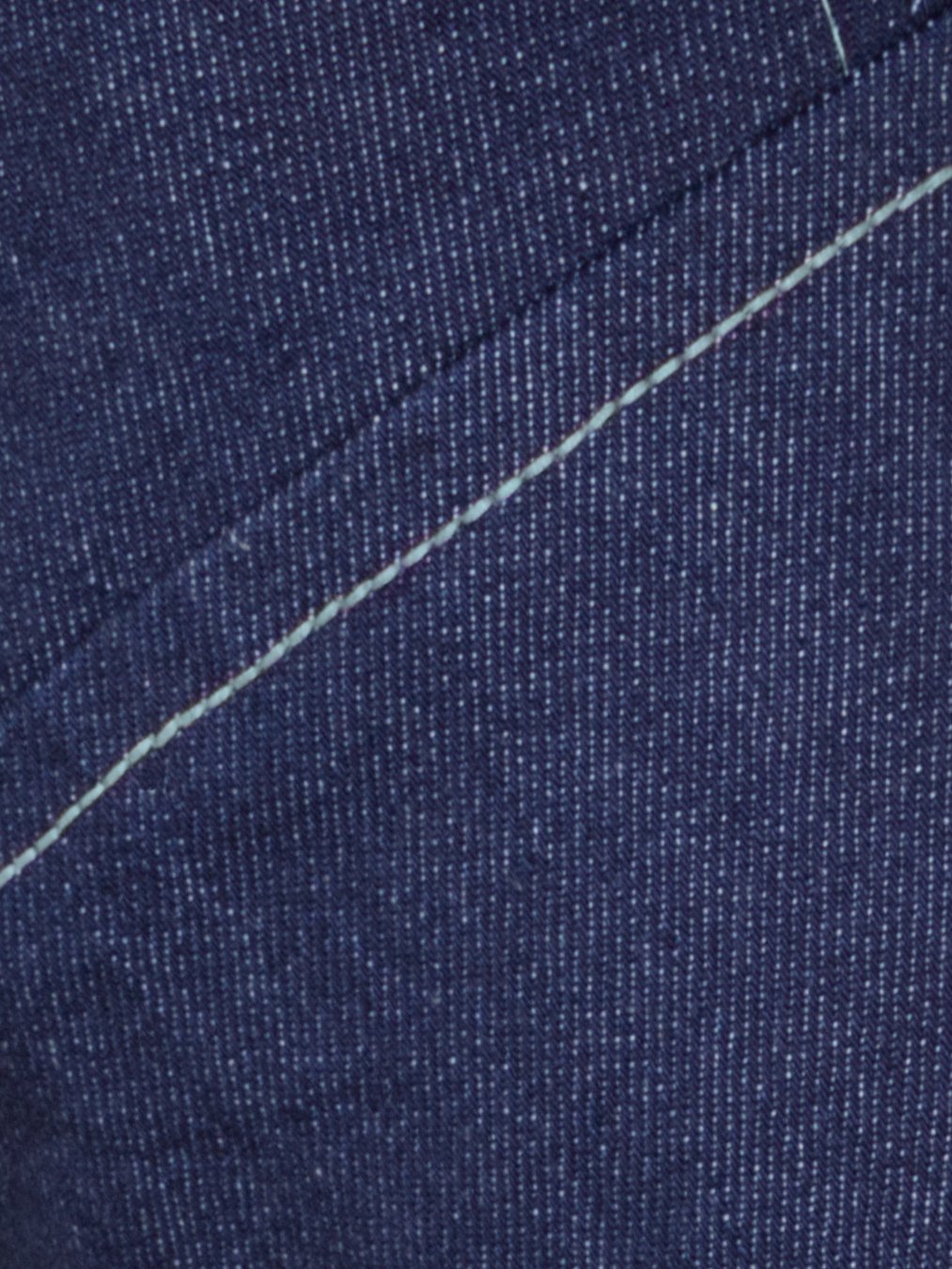 Light blue topstitching detail.