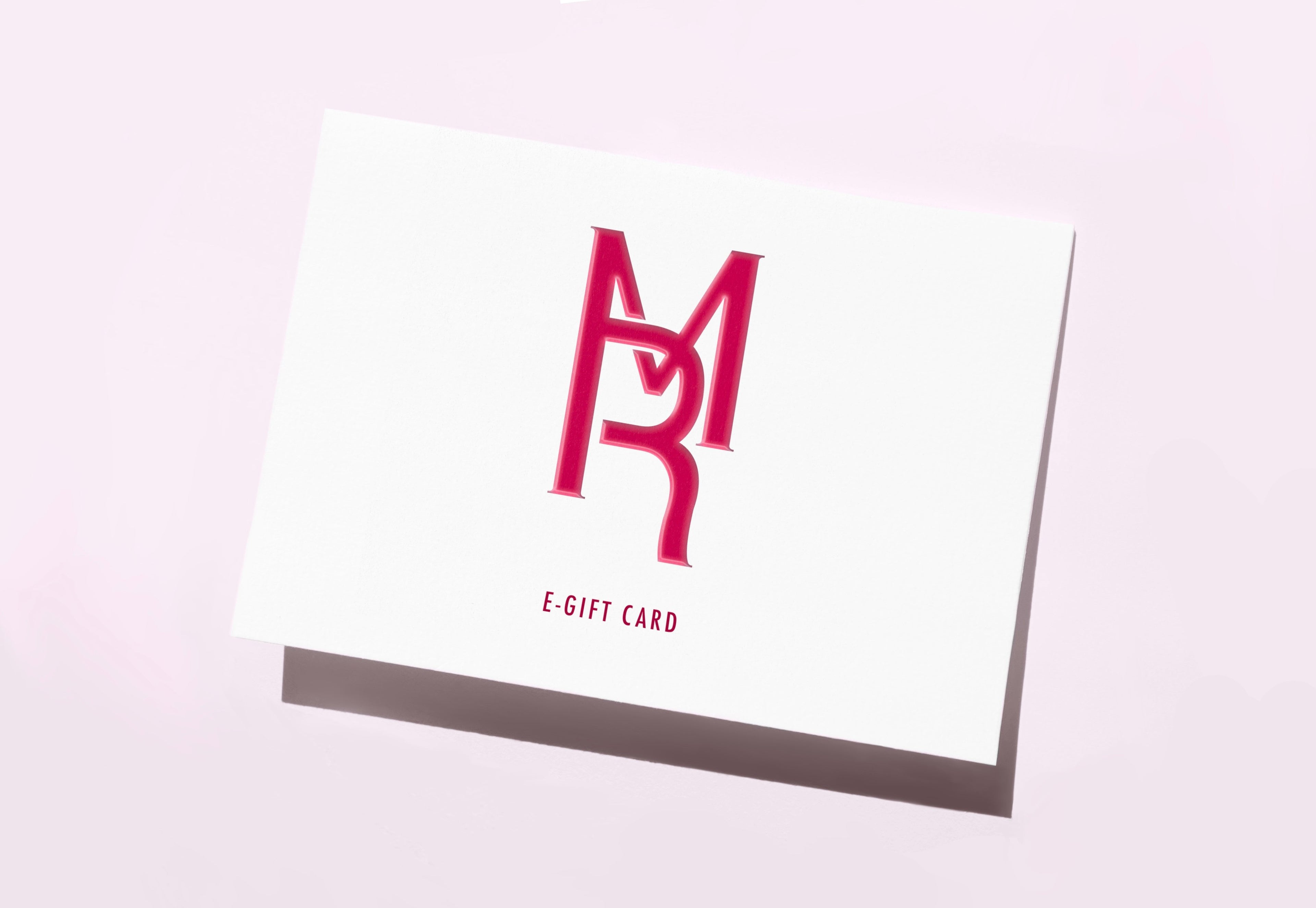 A gift card with the brand logo and text reading 'E-Gift Card'.