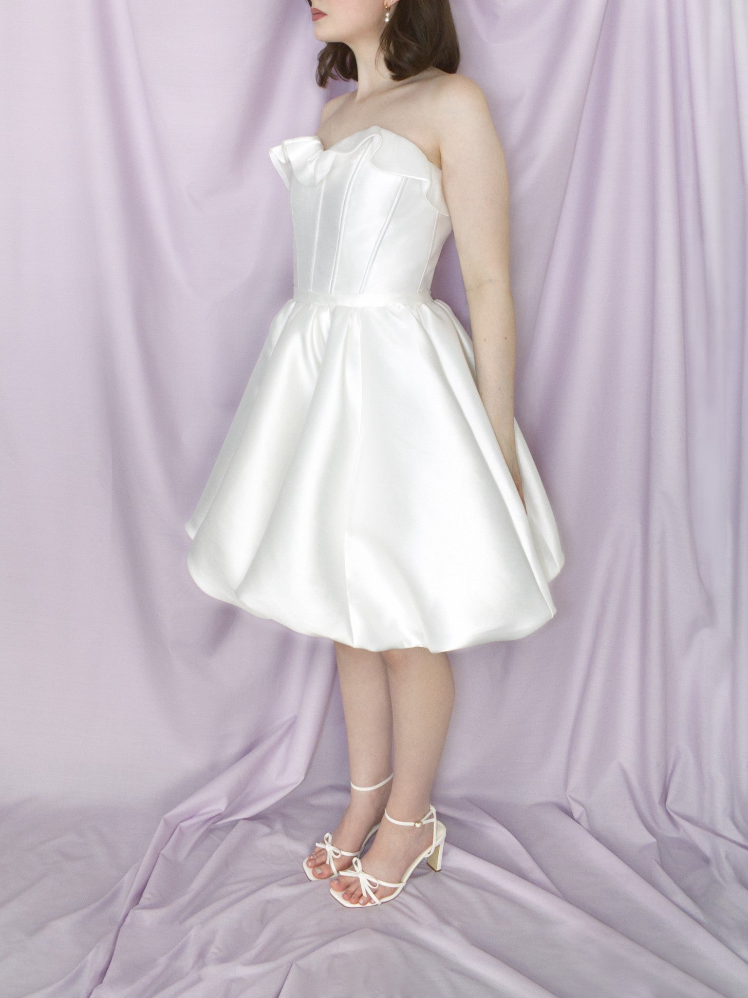 Sweetheart Frill Bubble Mini Dress