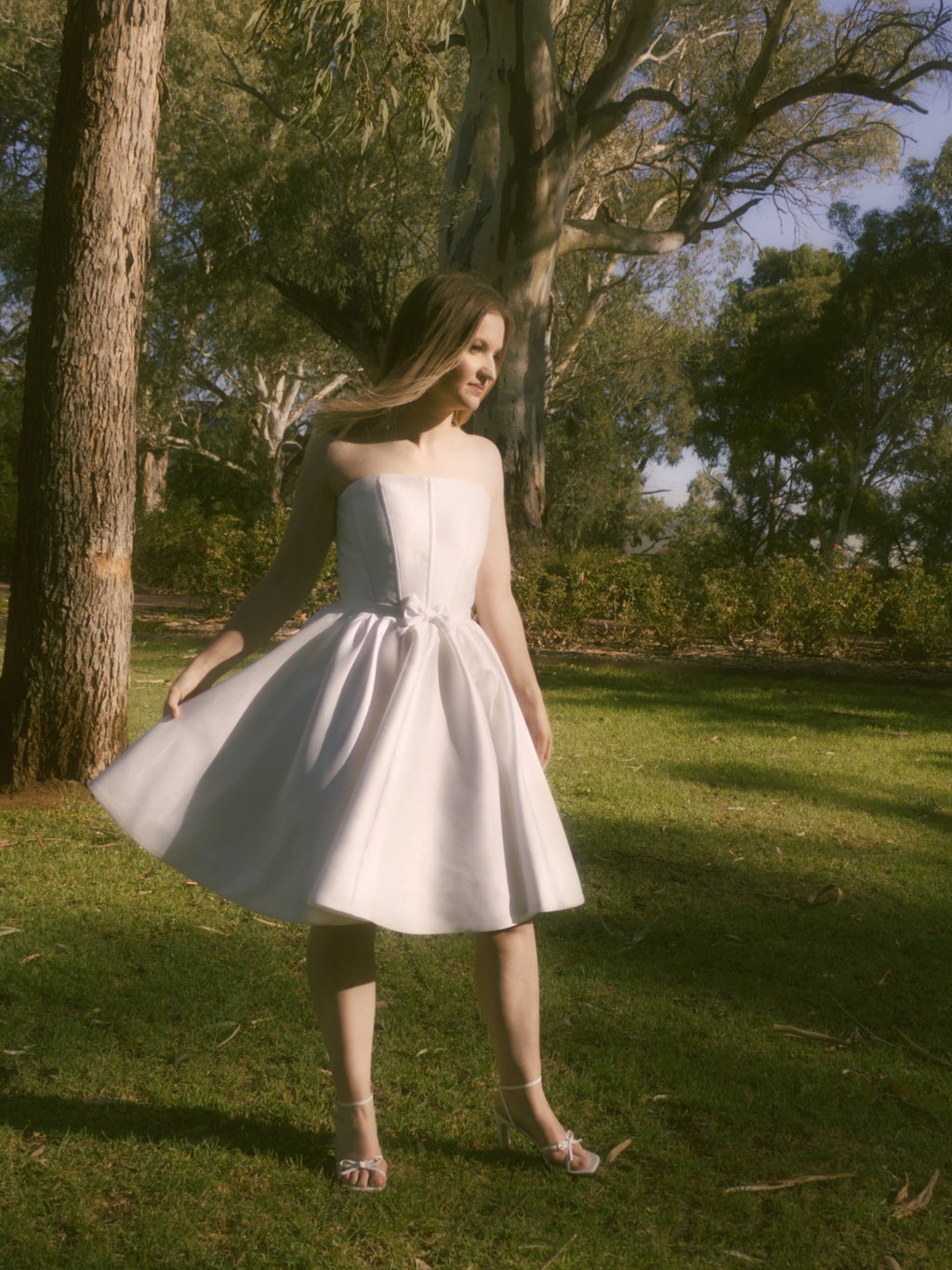 Bow Waist Flare Dress